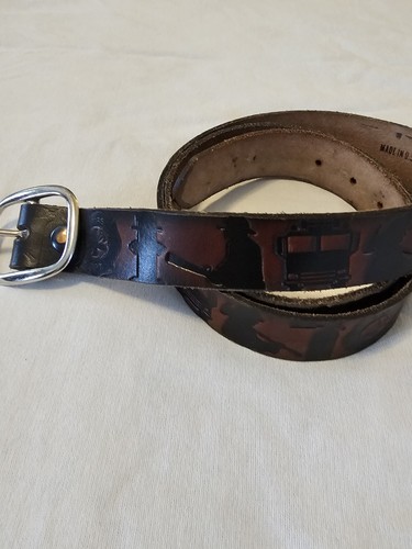 Leather embossed fire - leather, dept